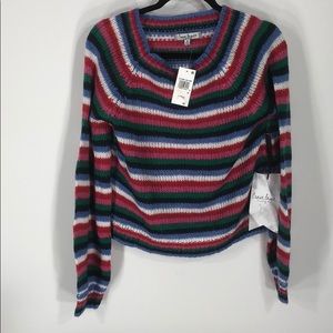Crave fame multicolor horizontal striped sweater